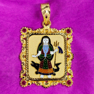 916 gold antique khodiyar ma mina pendant by Saurabh Aricutting